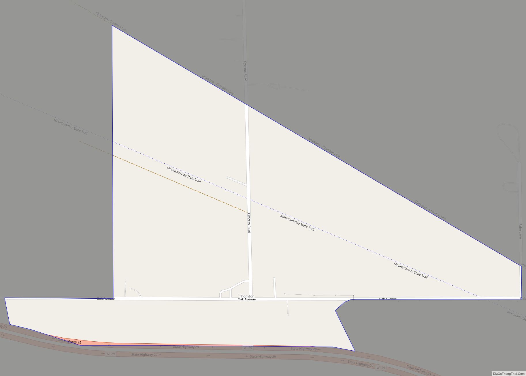 Map of Thornton CDP, Wisconsin