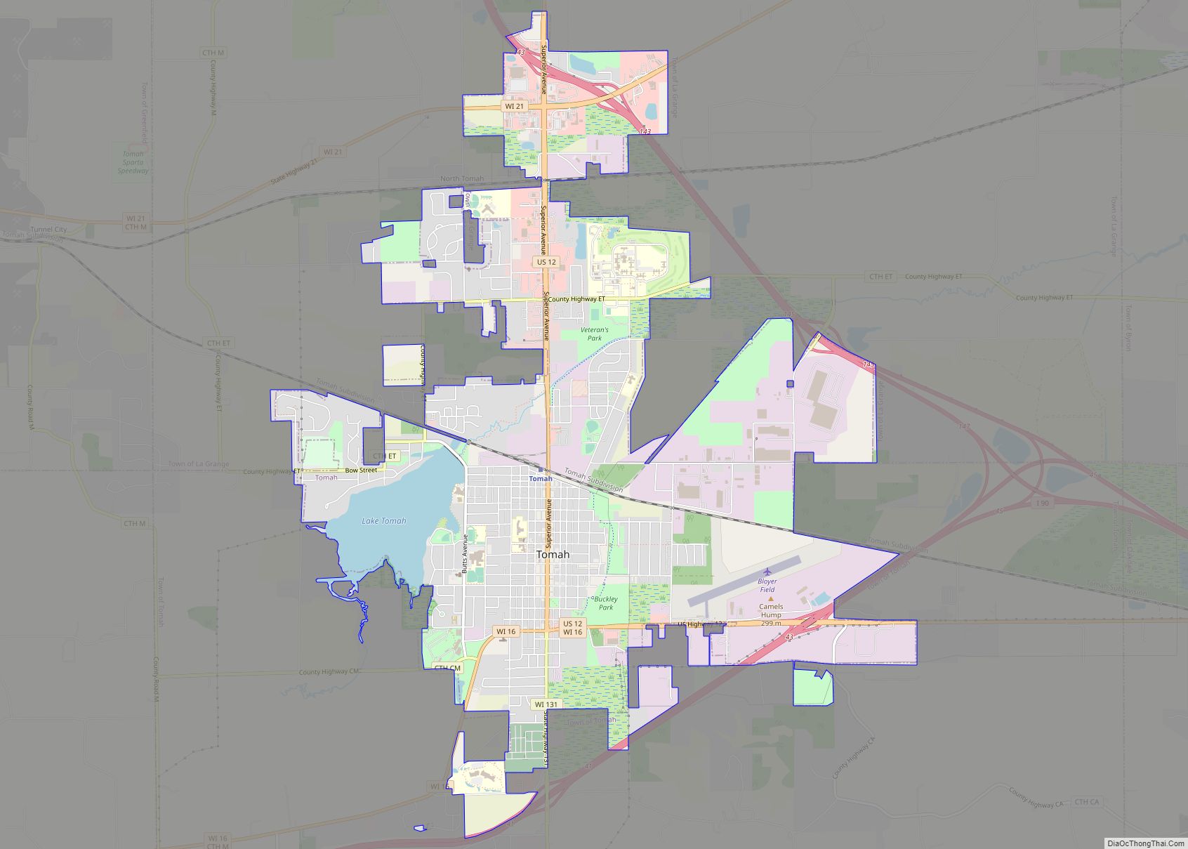 Tomah ở đâu? Bản đồ thành phố Tomah, Wisconsin - Địa Ốc Thông Thái