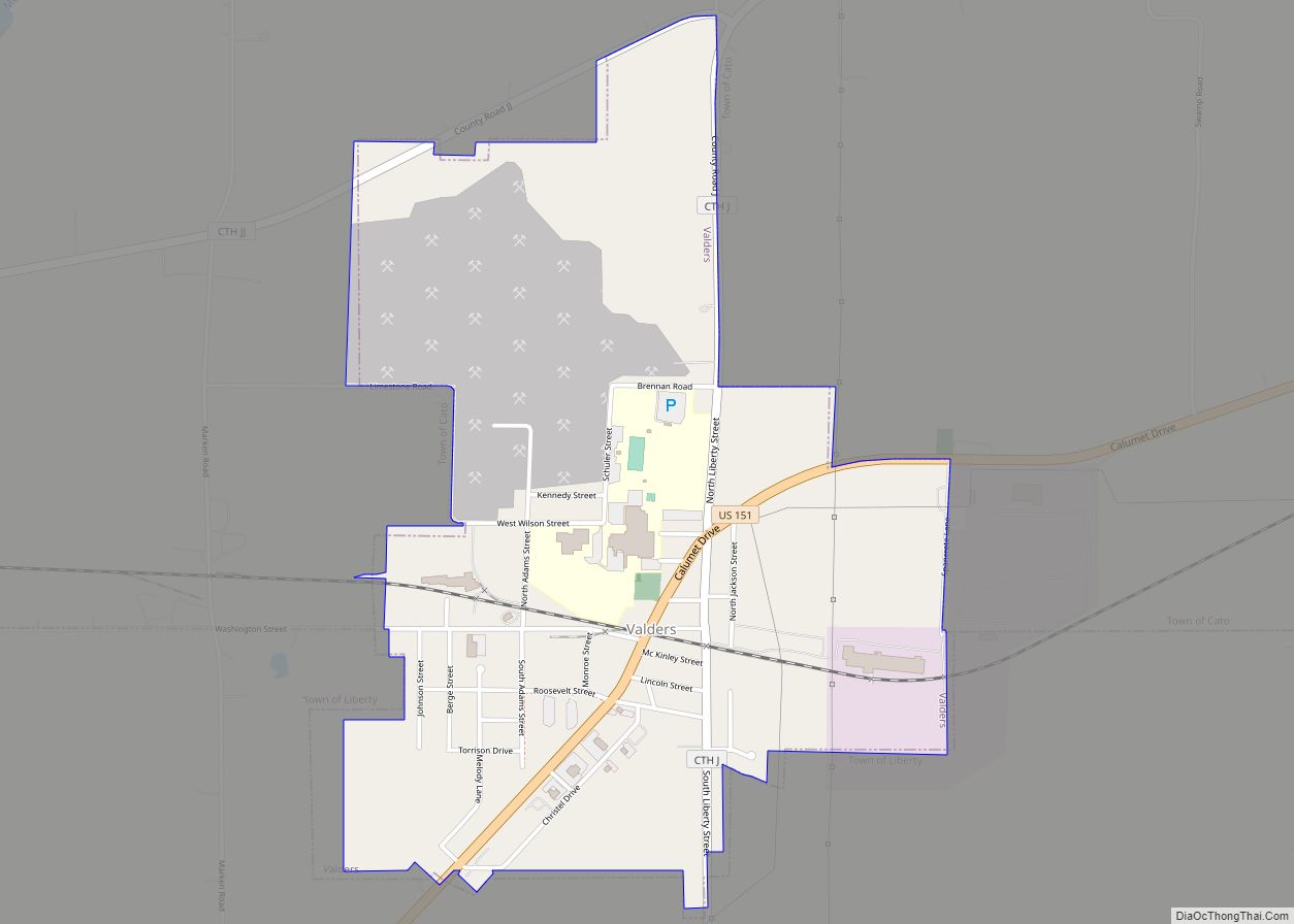 Map of Valders village