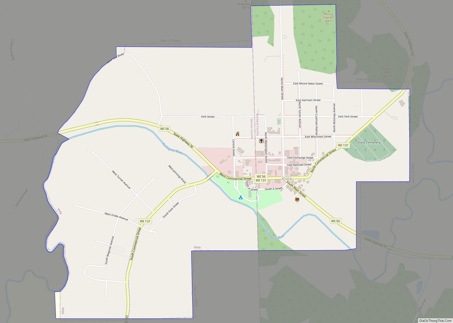 Map of Viola village, Wisconsin
