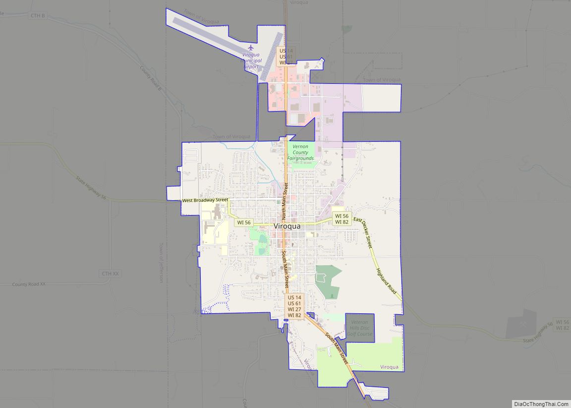 Map of Viroqua city