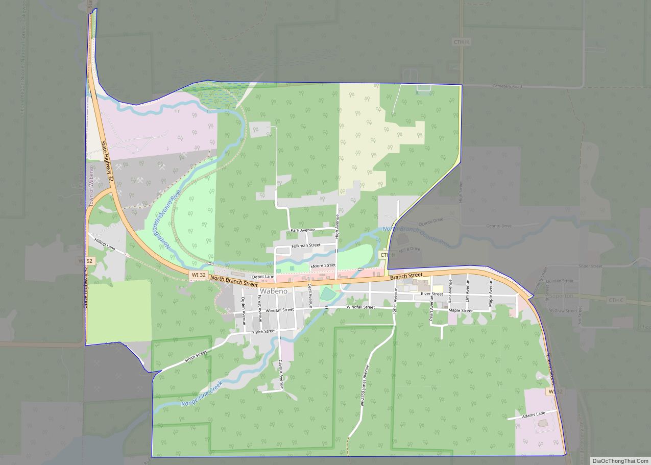 Map of Wabeno CDP