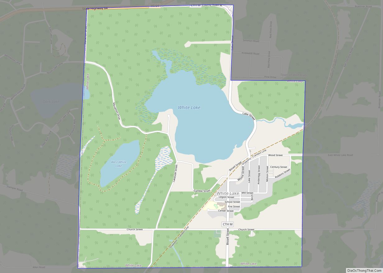 Map of White Lake village, Wisconsin