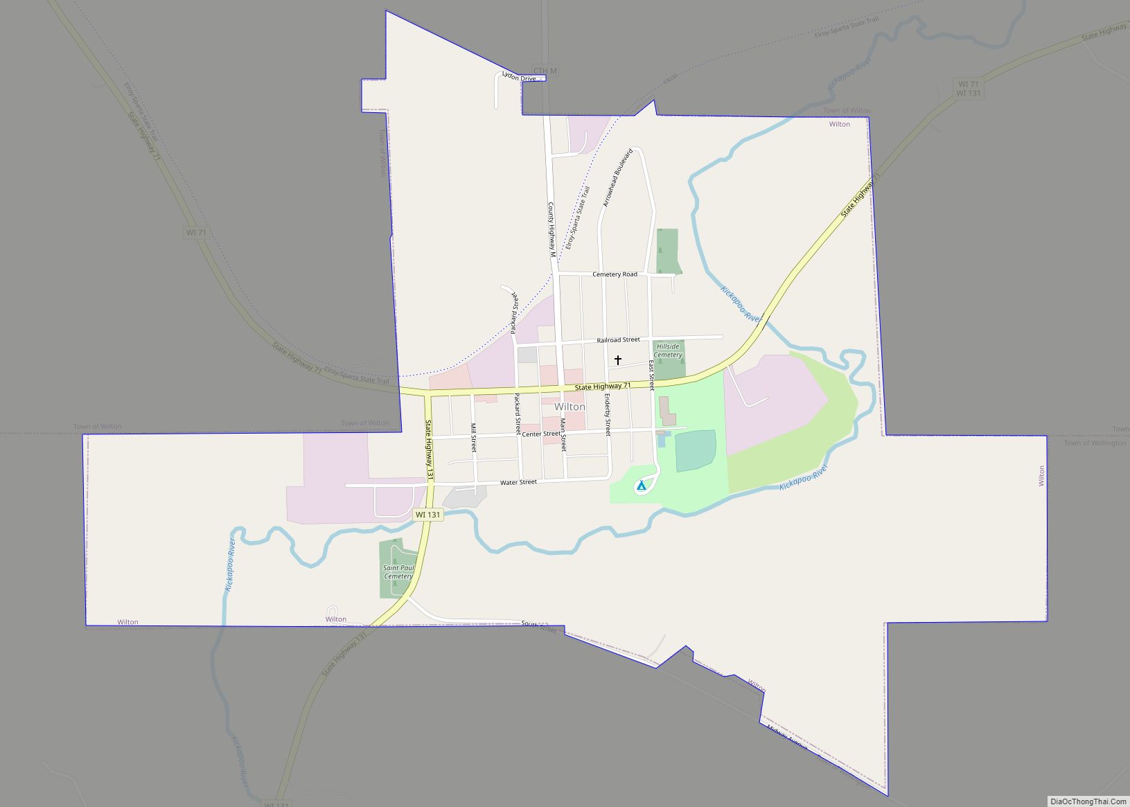 Map of Wilton village, Wisconsin