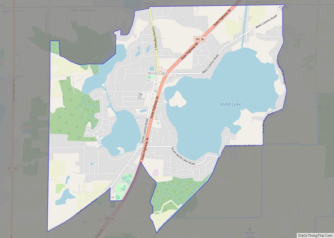 Map of Wind Lake CDP