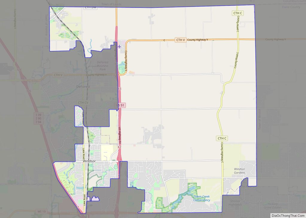 Map of Windsor village, Wisconsin