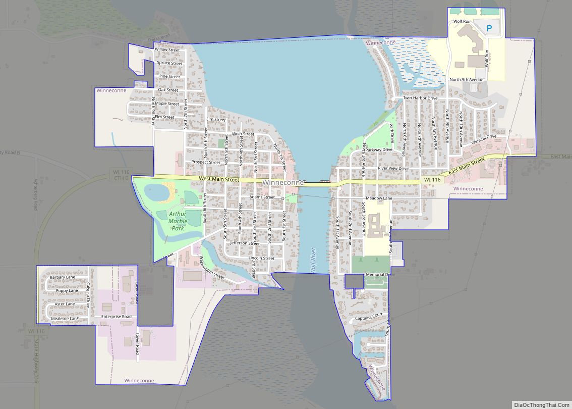 Map of Winneconne village