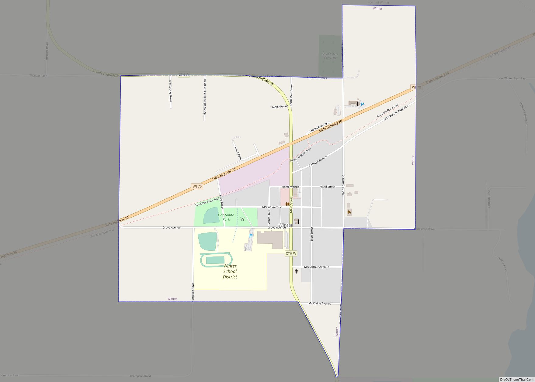 Map of Winter village