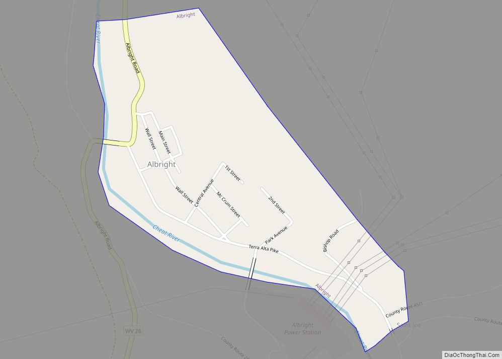 Map of Albright town
