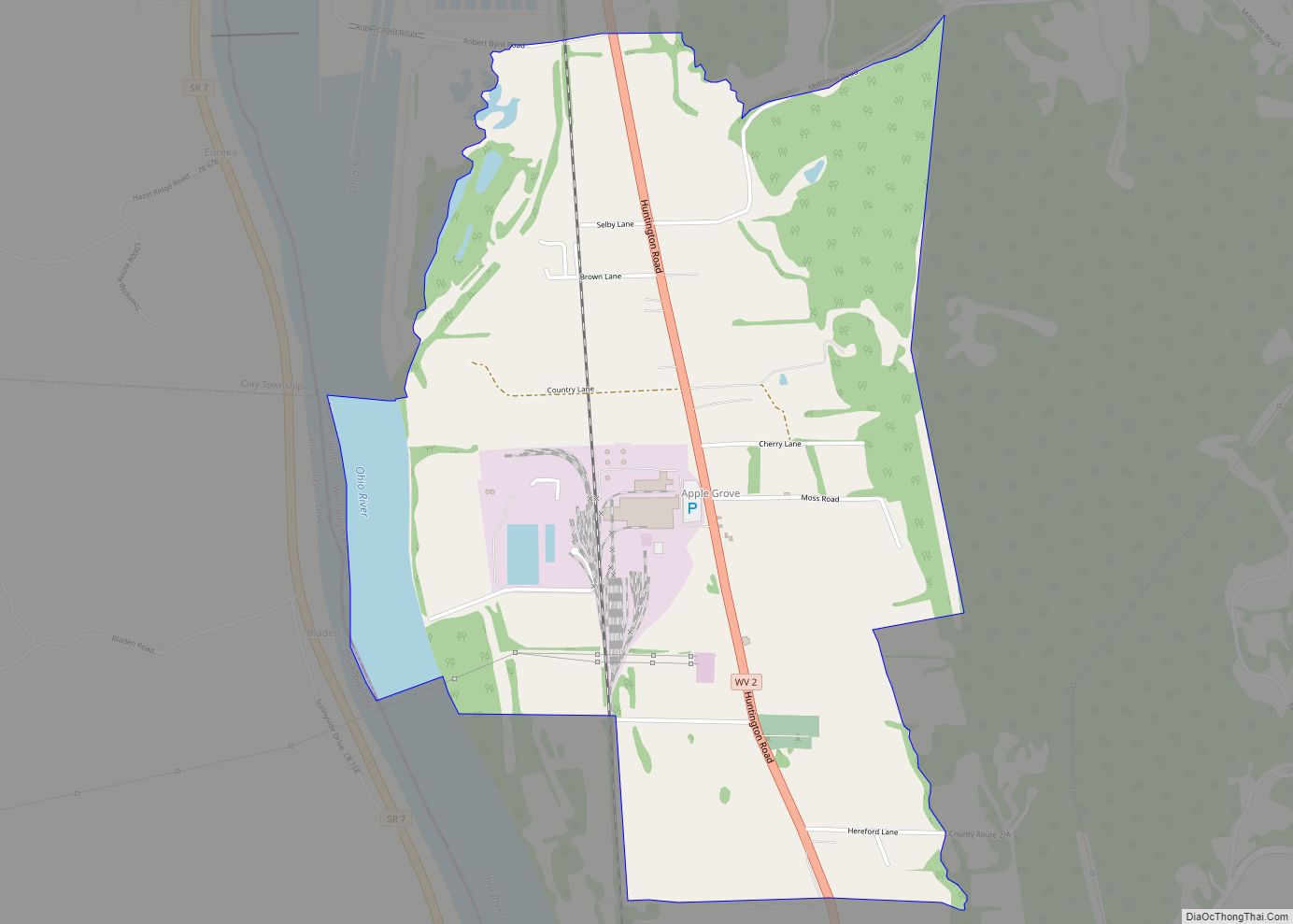 Map of Apple Grove CDP