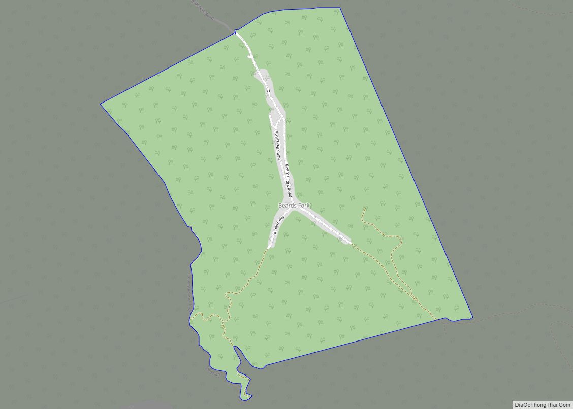 Map of Beards Fork CDP