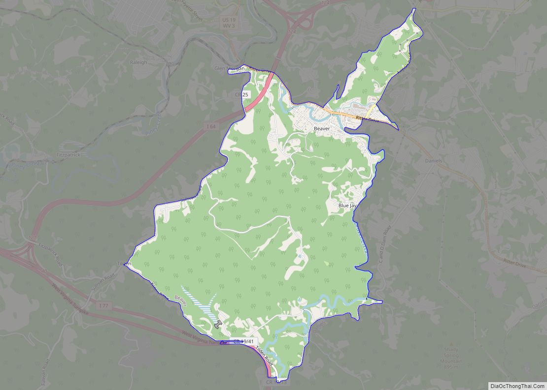 Map of Beaver CDP, West Virginia