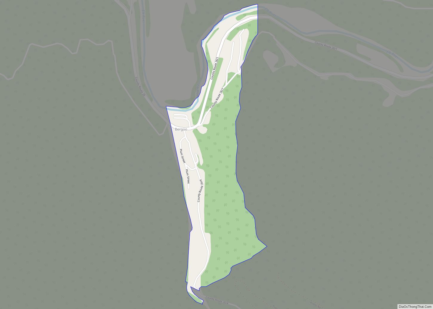 Map of Bergoo CDP