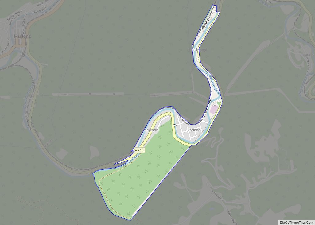 Map of Corinne CDP, West Virginia