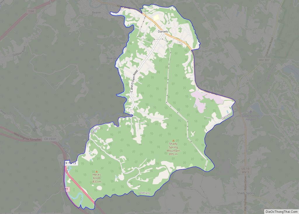 Map of Daniels CDP