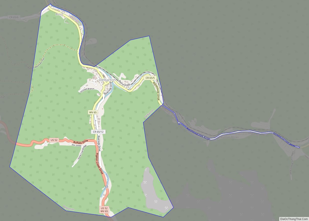 Map of Delbarton town