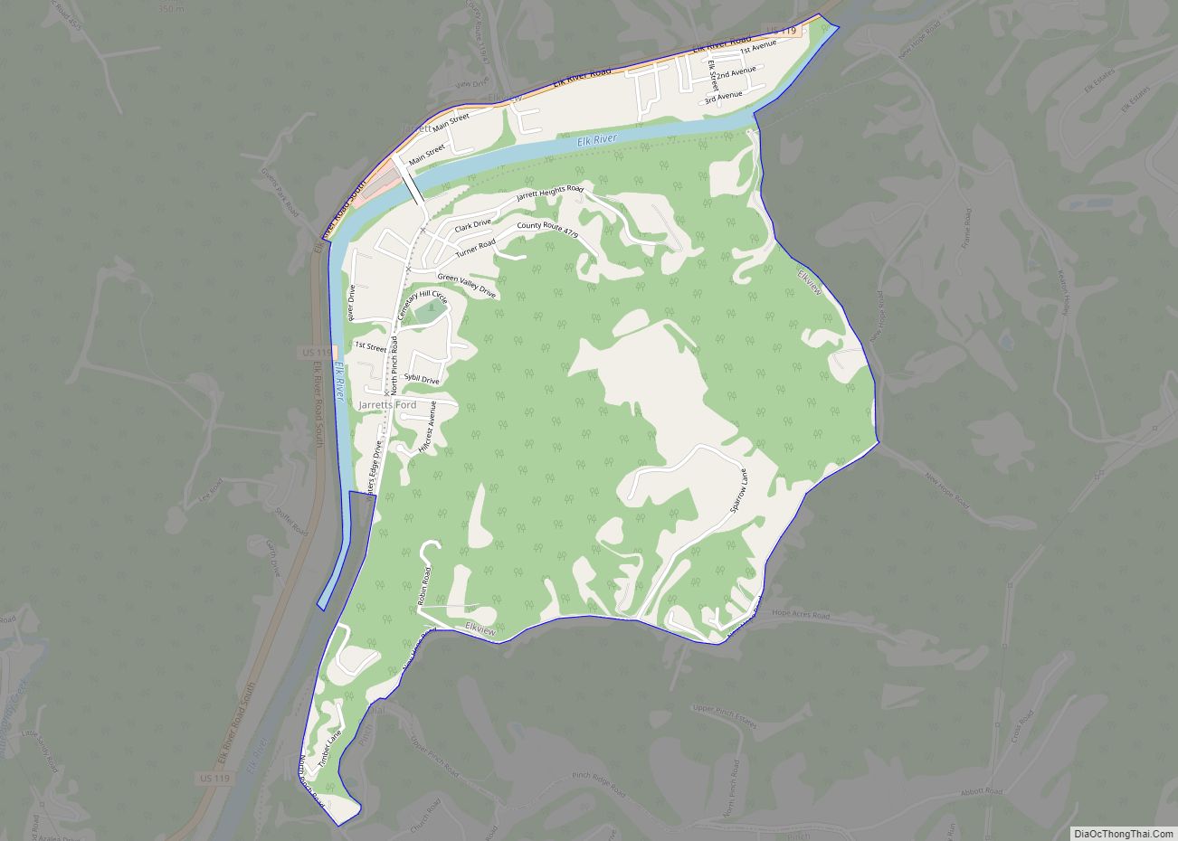 Map of Elkview CDP