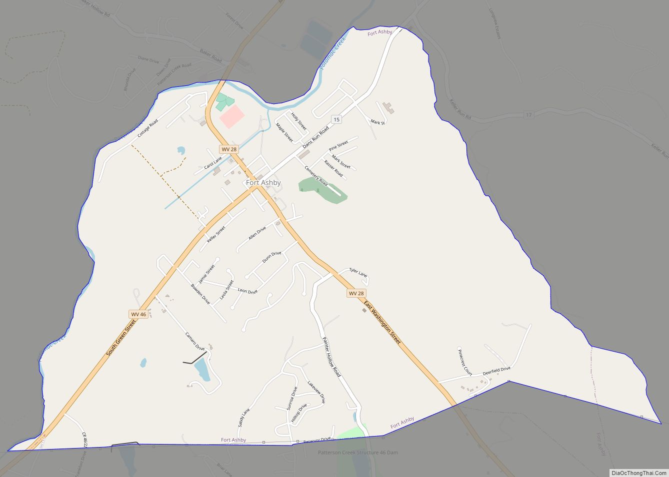 Map of Fort Ashby CDP