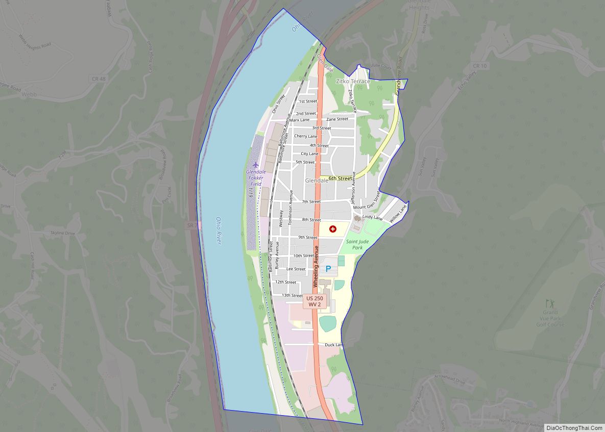 Map of Glen Dale city