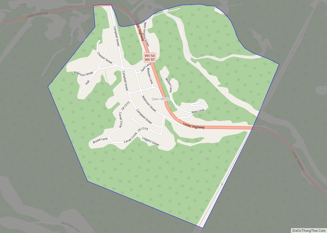 Map of Glen White CDP