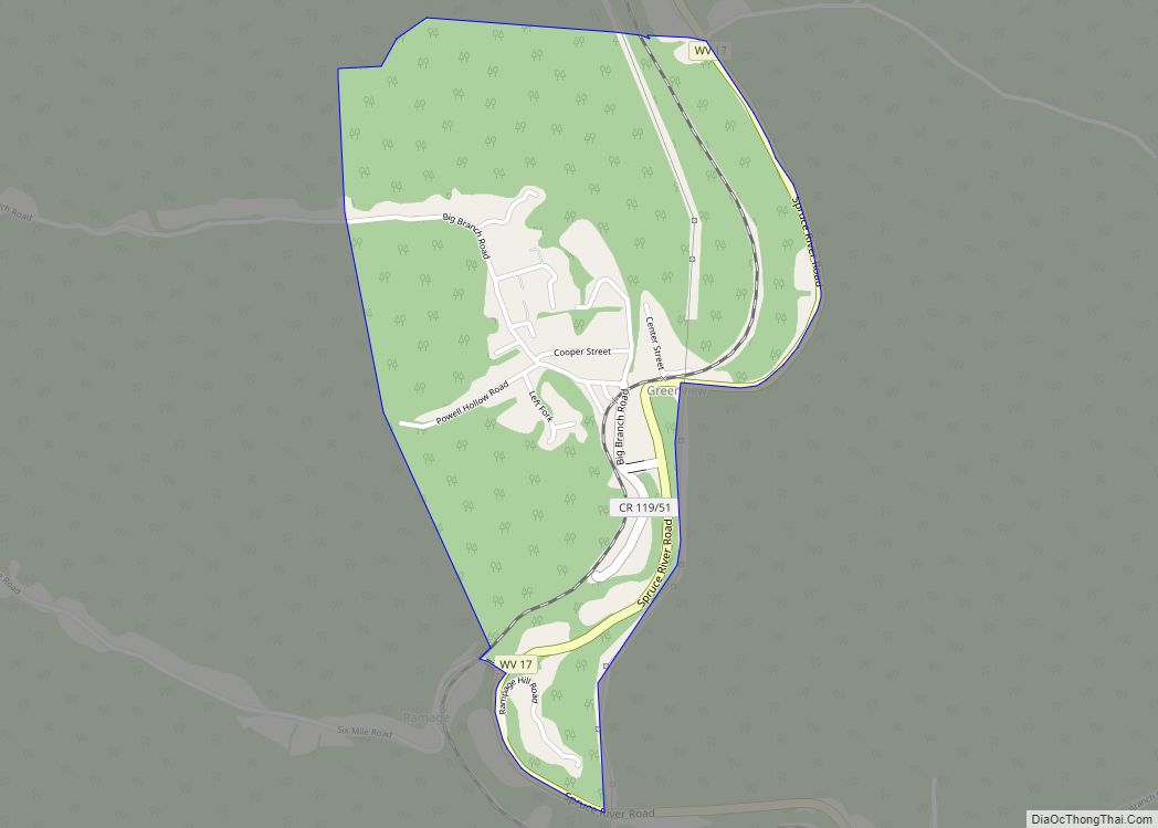 Map of Greenview CDP, West Virginia