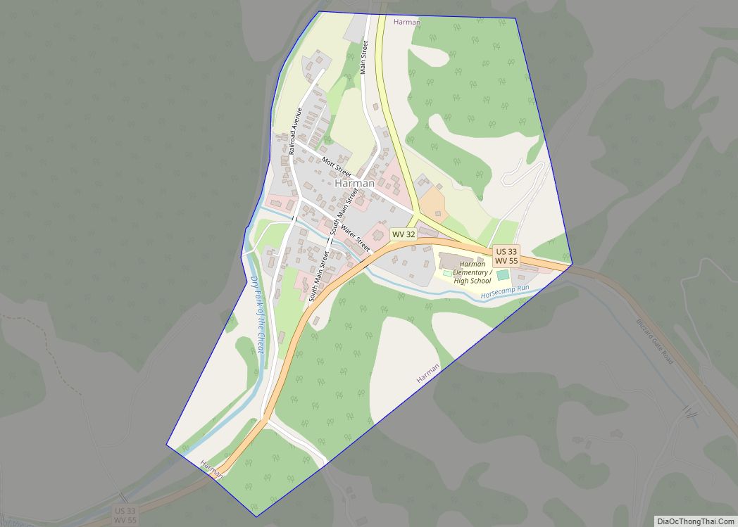 Map of Harman town