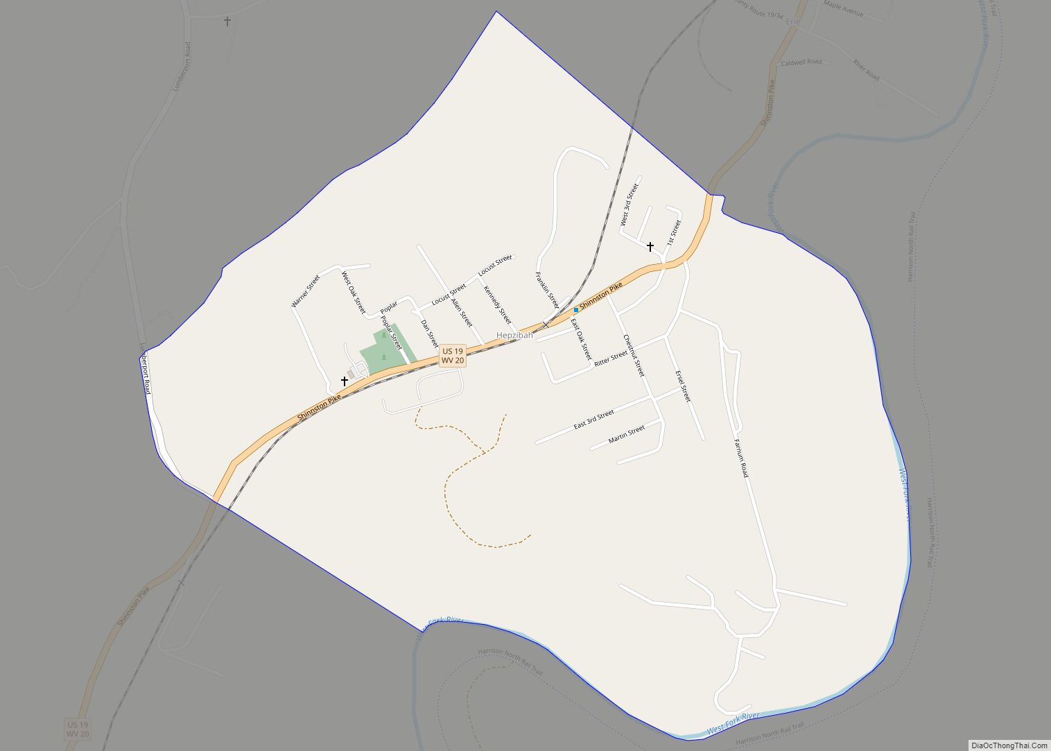 Map of Hepzibah CDP