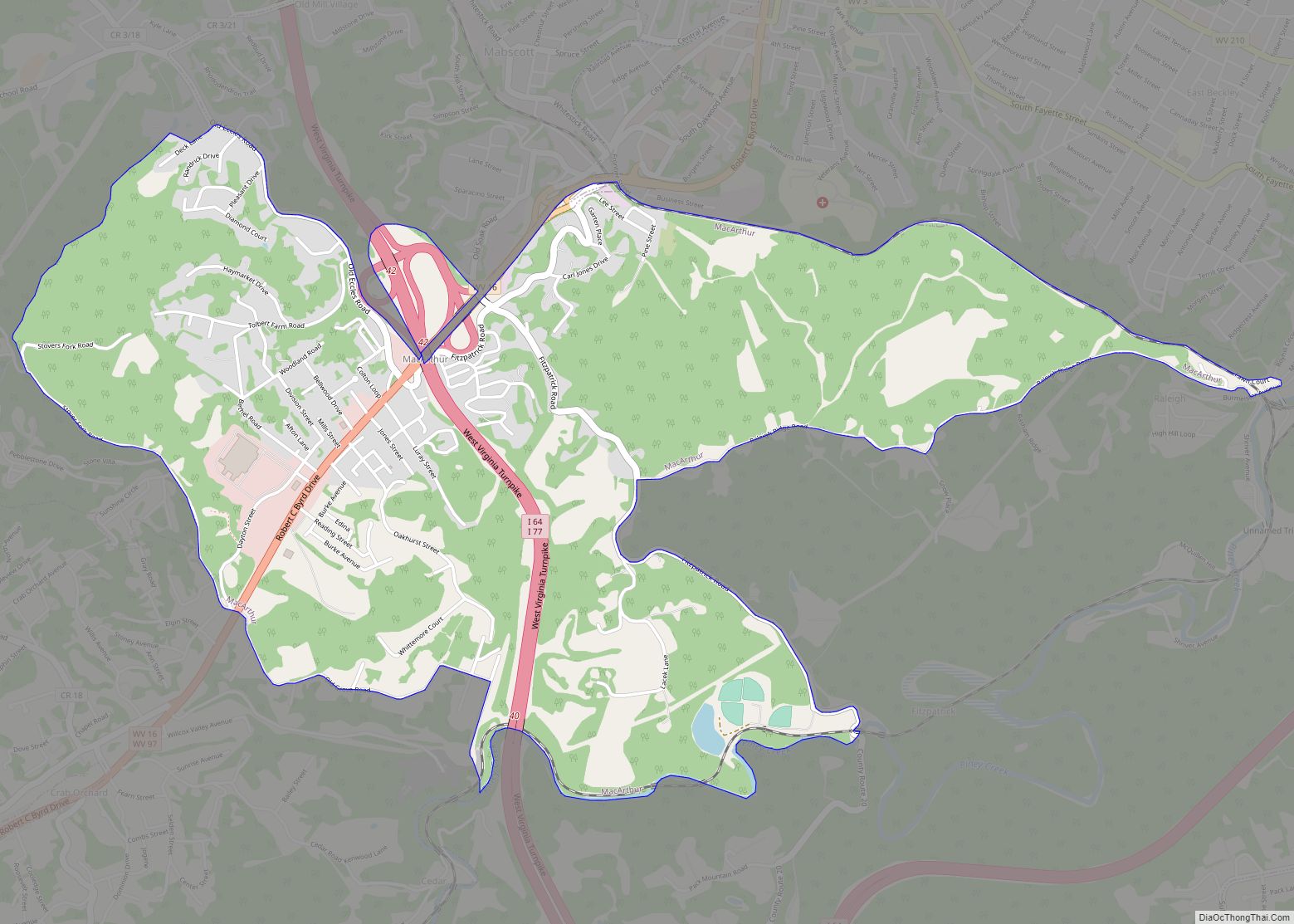 Map of MacArthur CDP