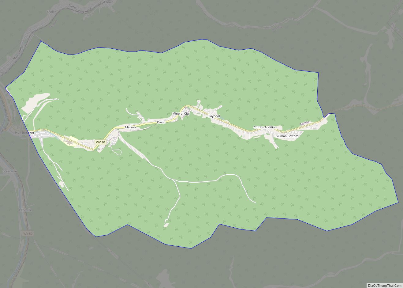 Map of Mallory CDP