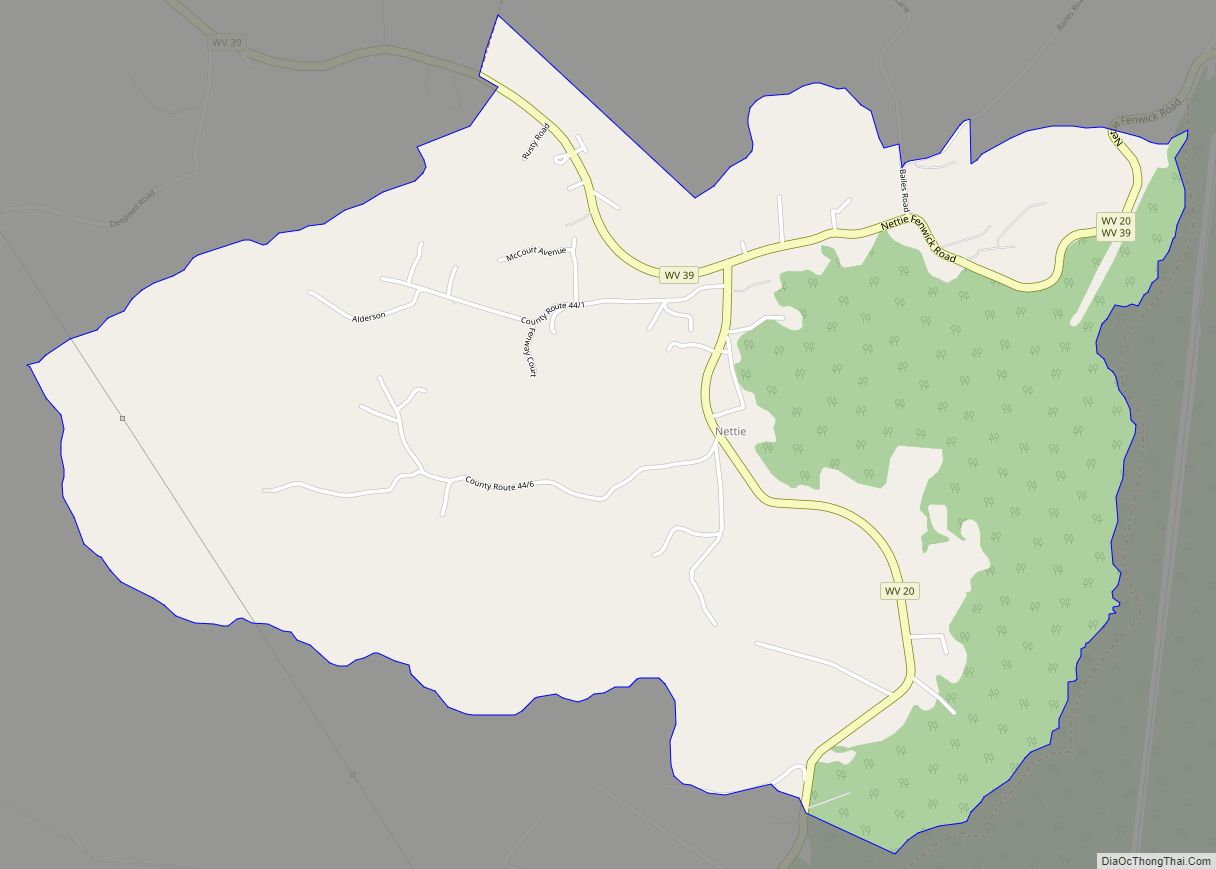 Map of Nettie CDP