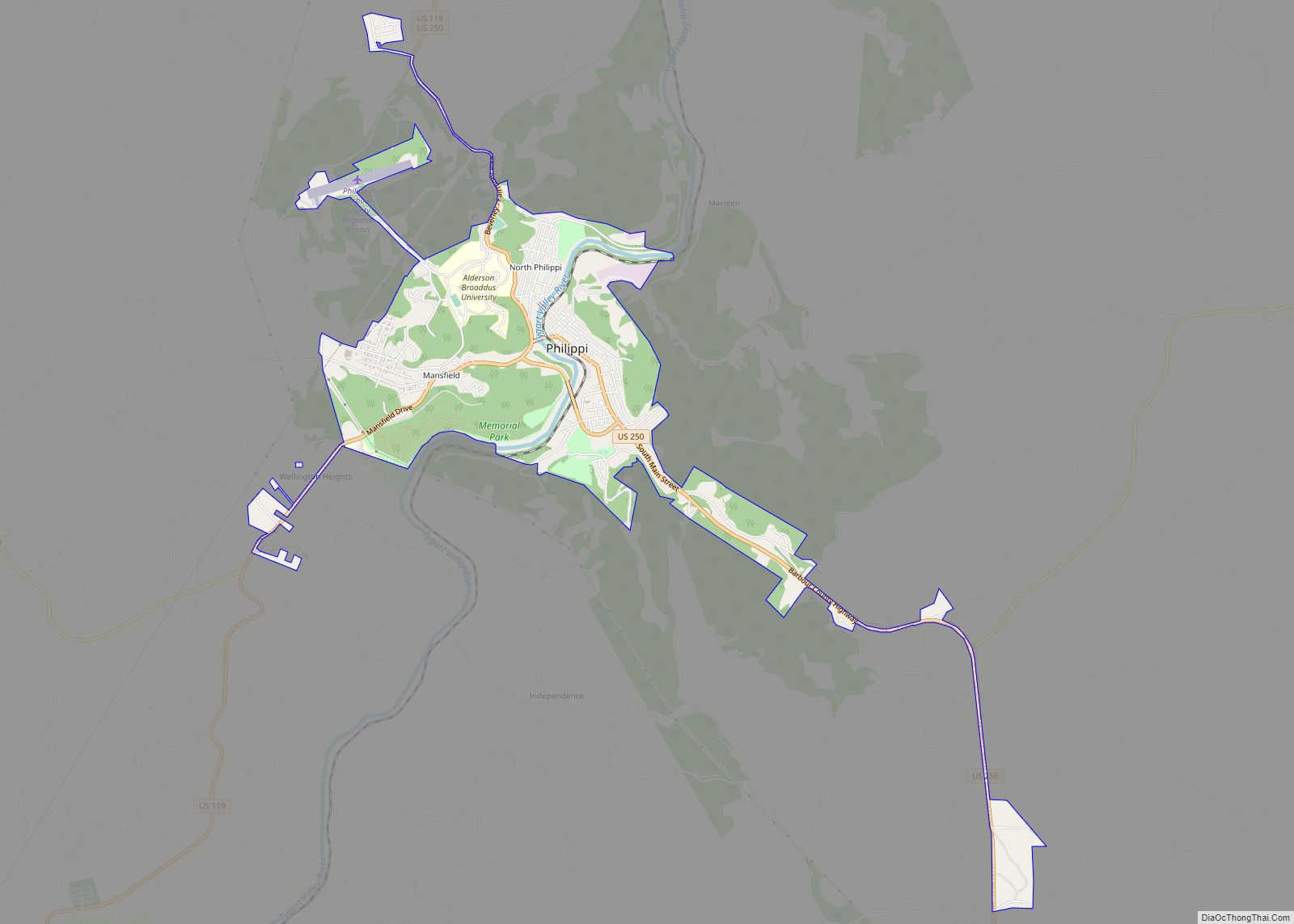Map of Philippi city