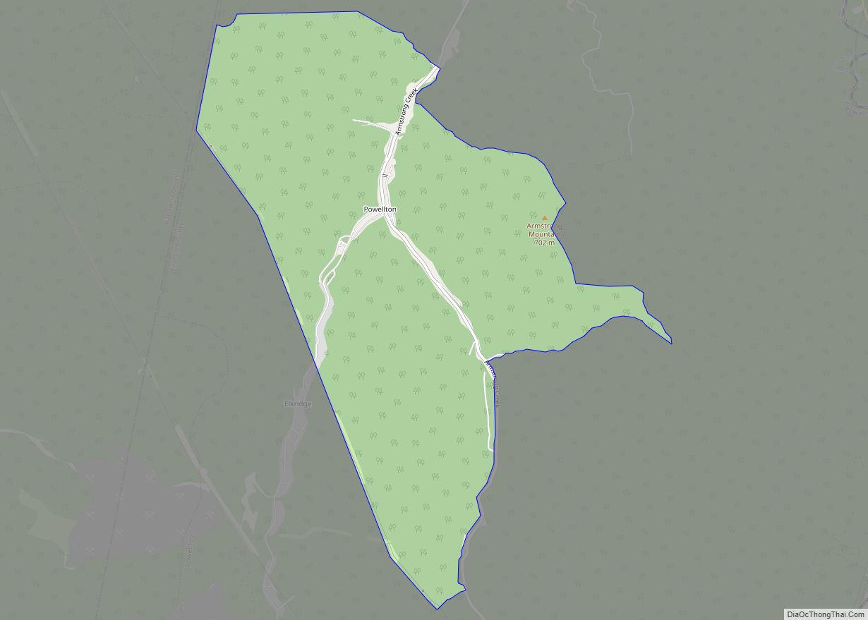 Map of Powellton CDP