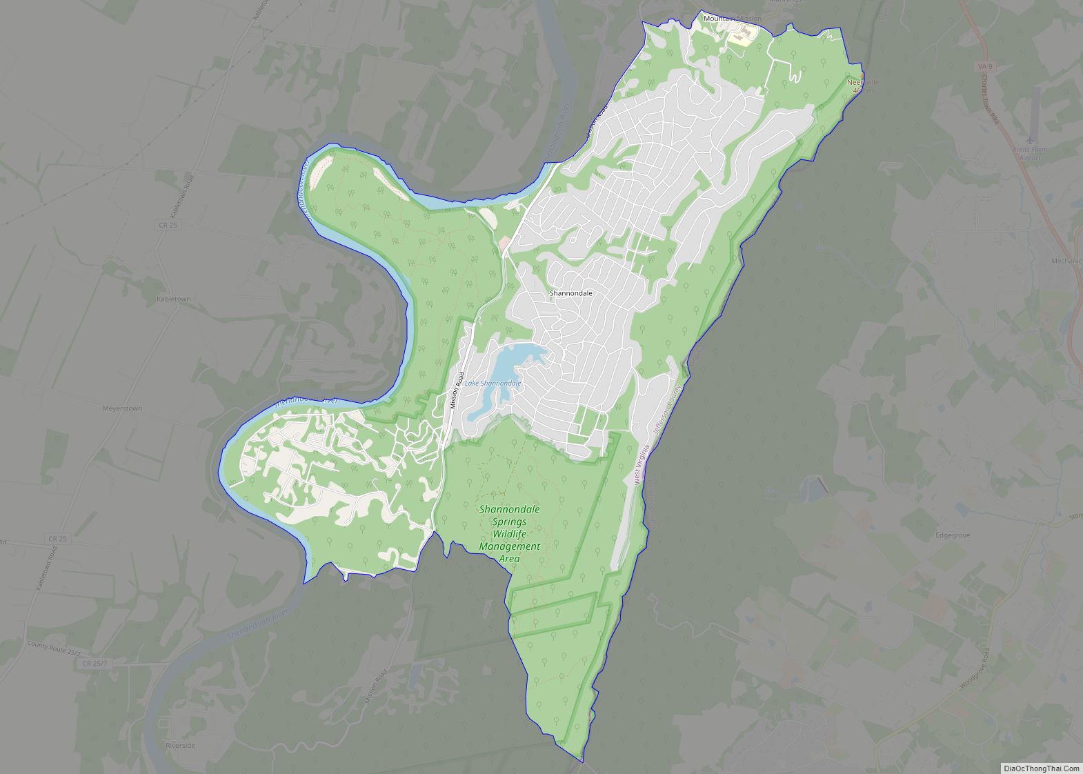 Map of Shannondale CDP