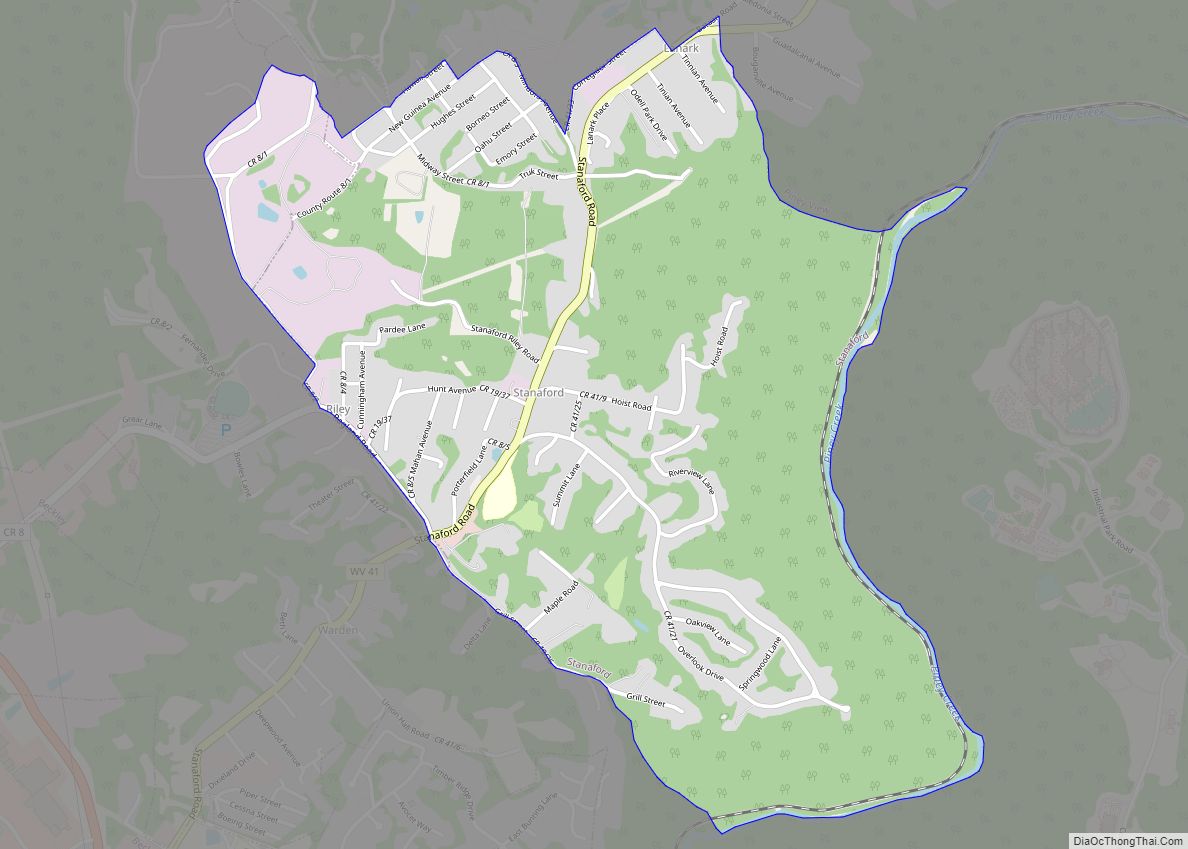 Map of Stanaford CDP
