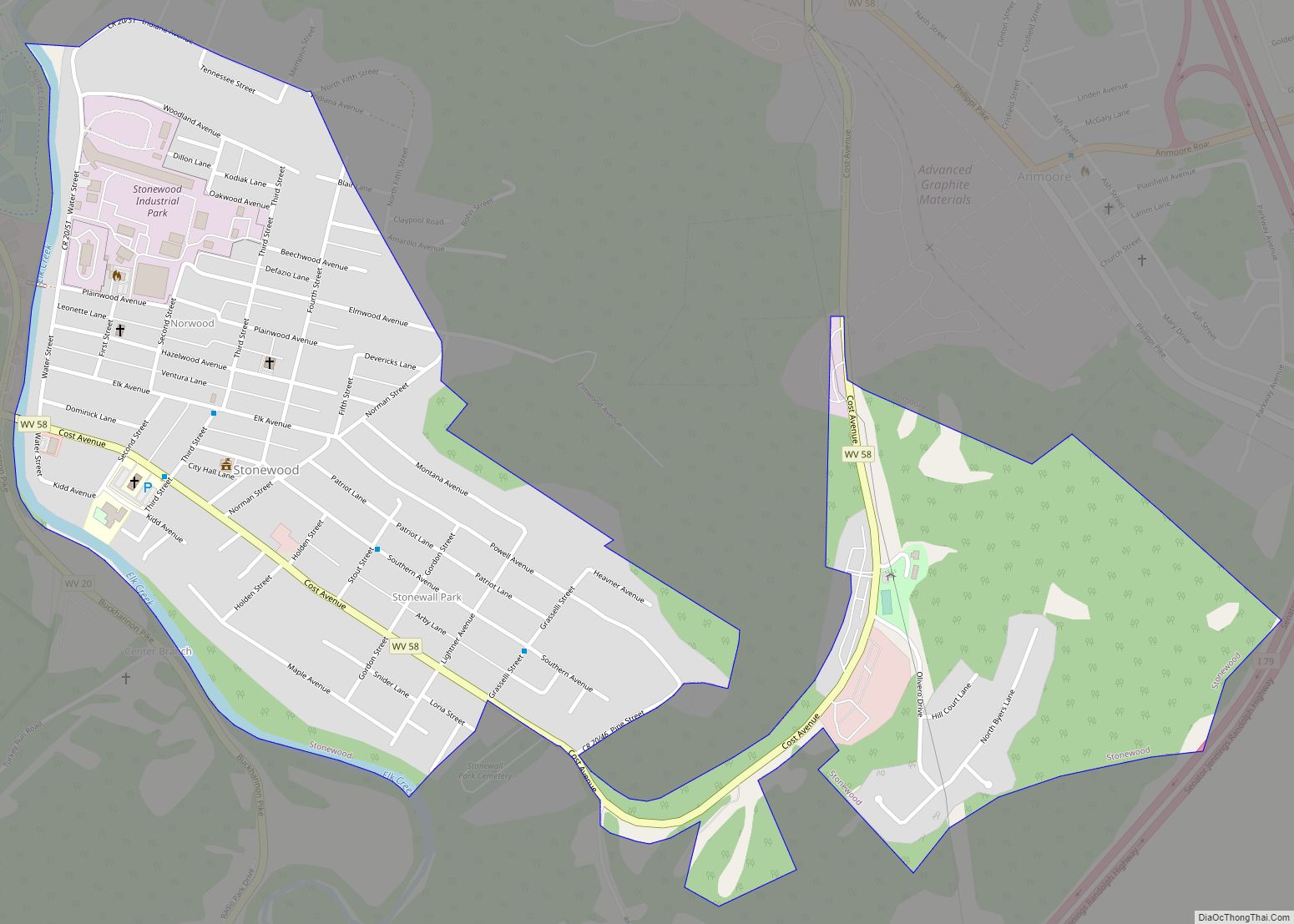 Map of Stonewood city