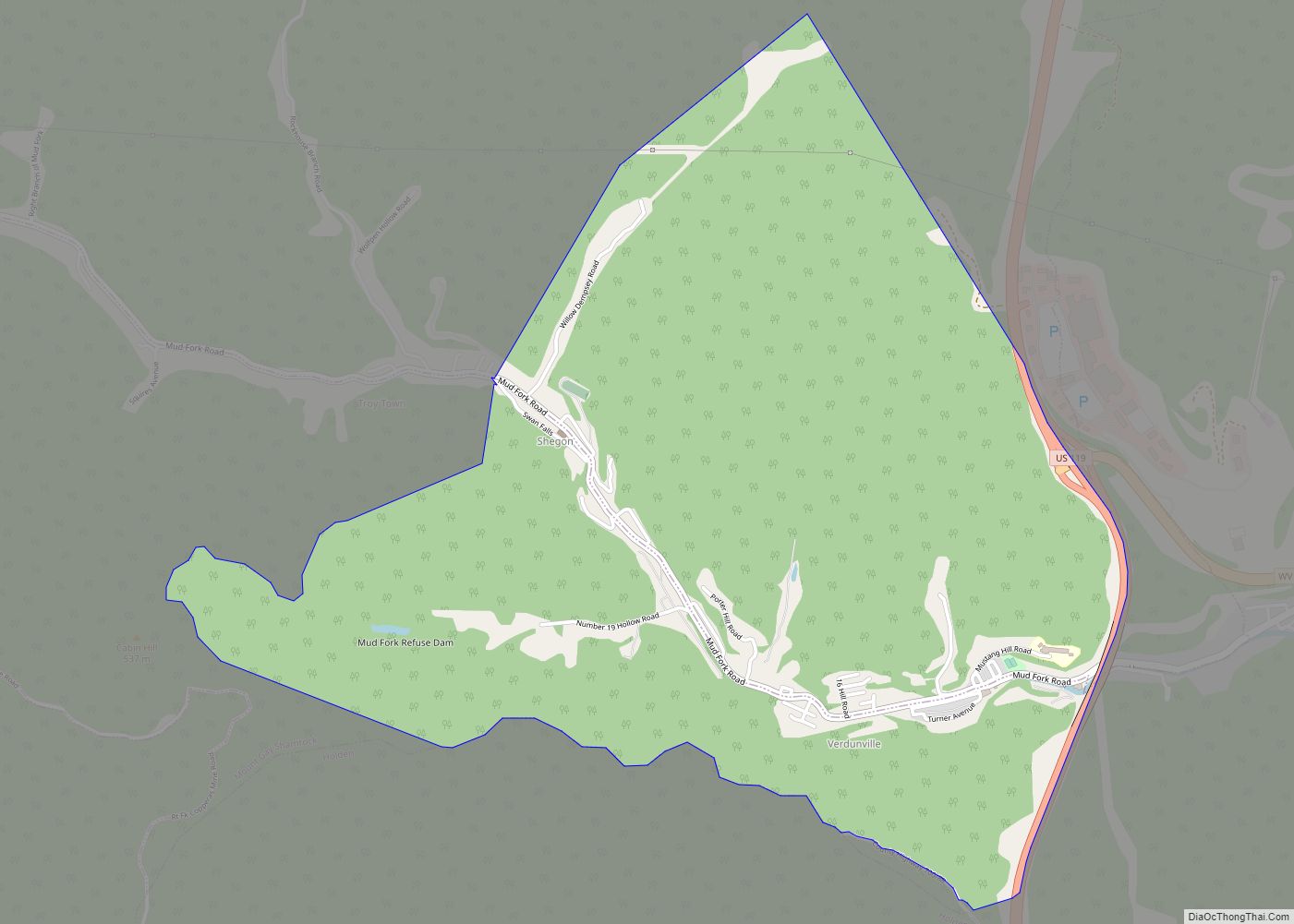 Map of Verdunville CDP