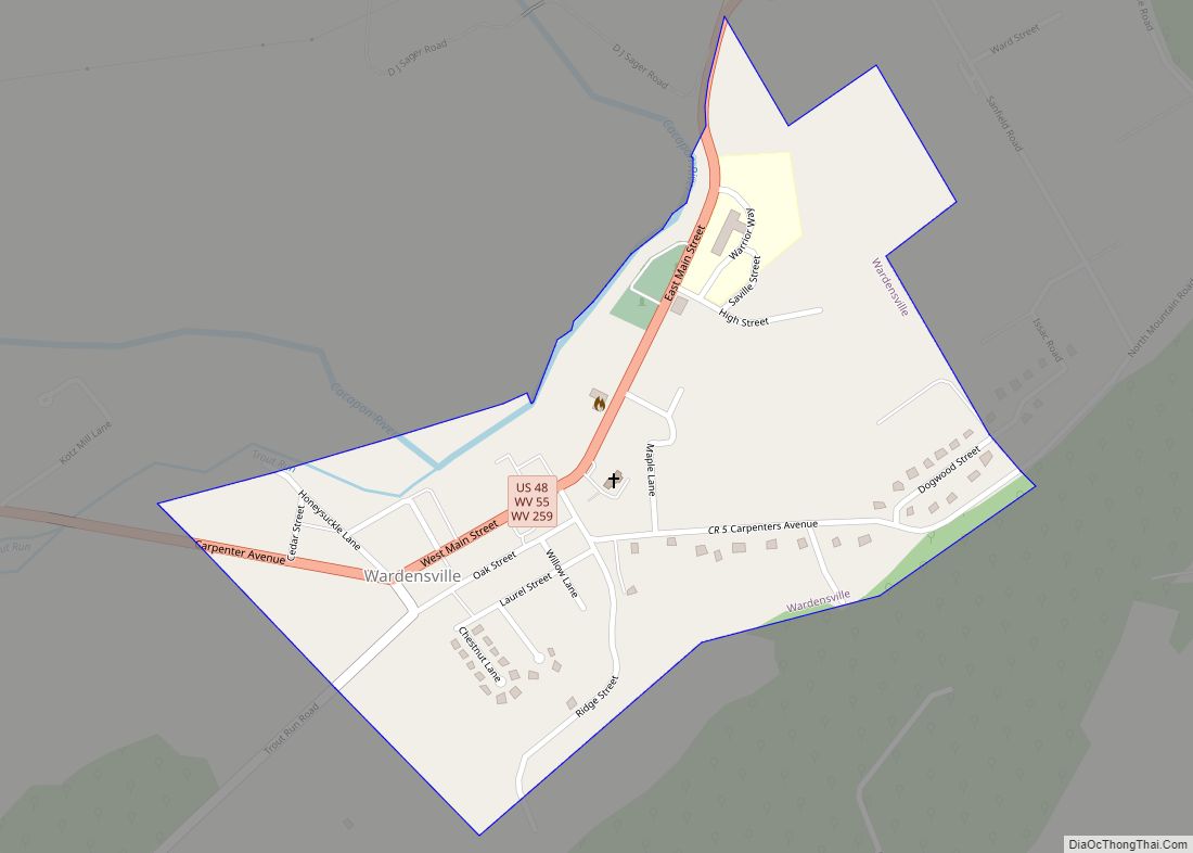 Map of Wardensville town