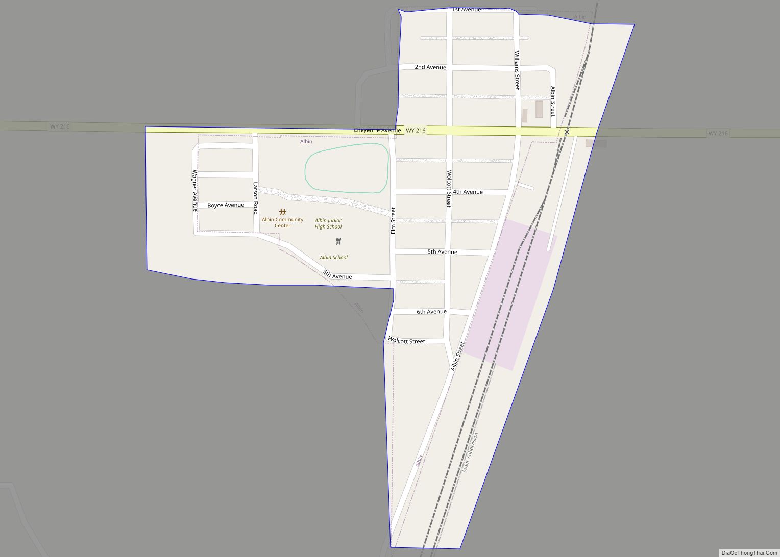 Map of Albin town