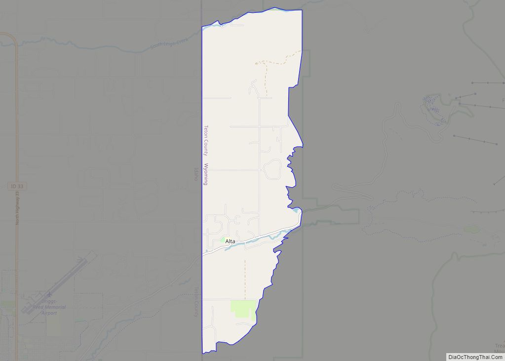 Map of Alta CDP, Wyoming