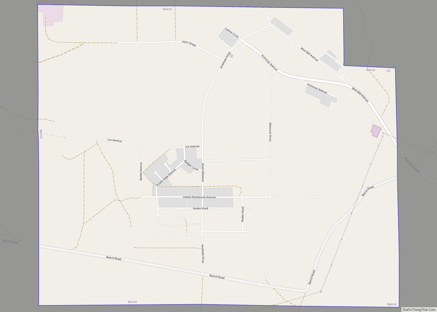 Map of Bairoil town