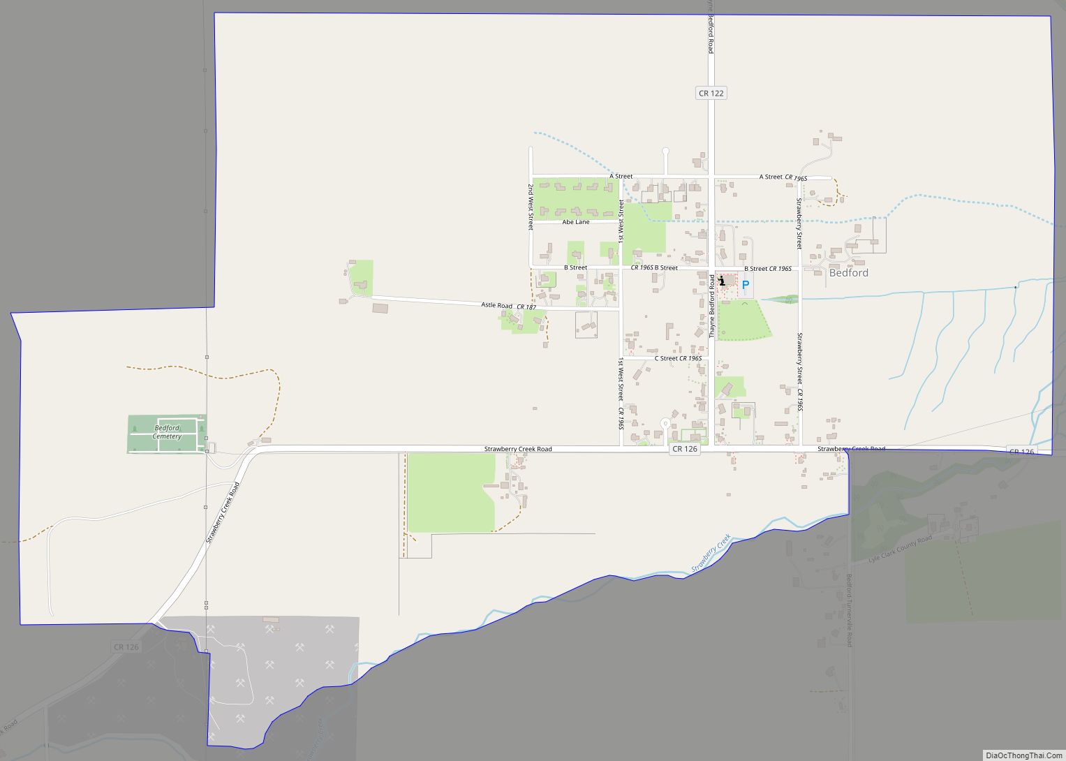 Map of Bedford CDP, Wyoming