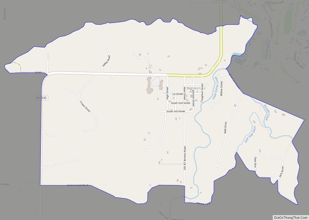 Map of Big Horn CDP