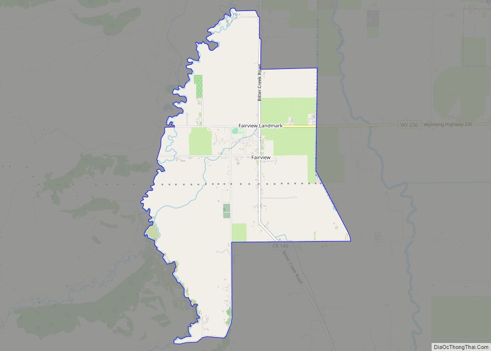 Map of Fairview CDP, Wyoming