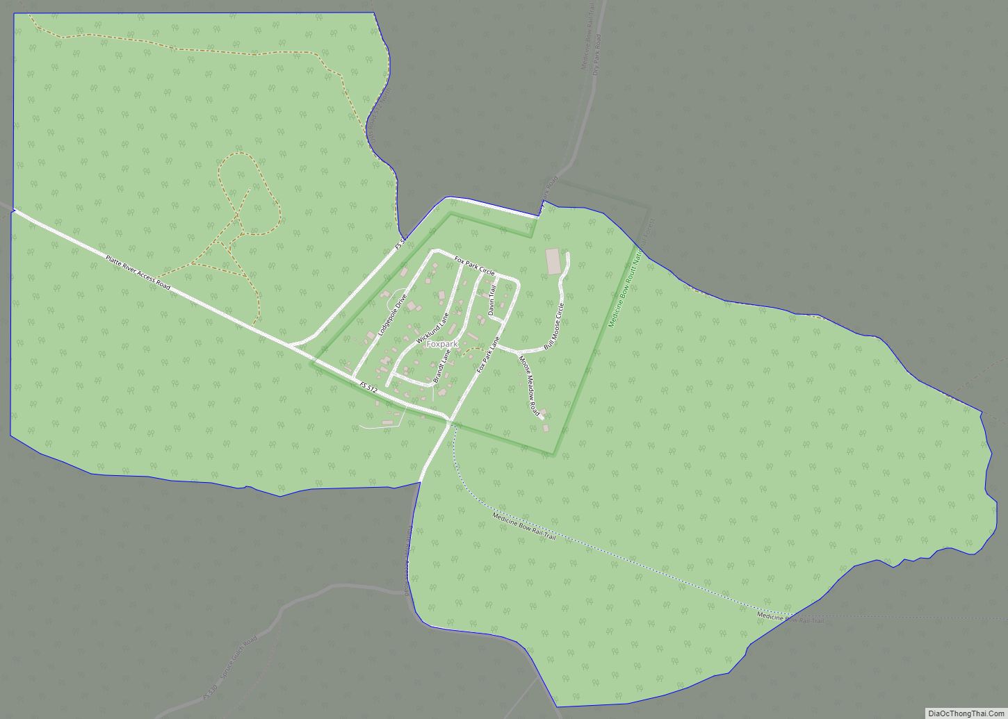 Map of Fox Park CDP