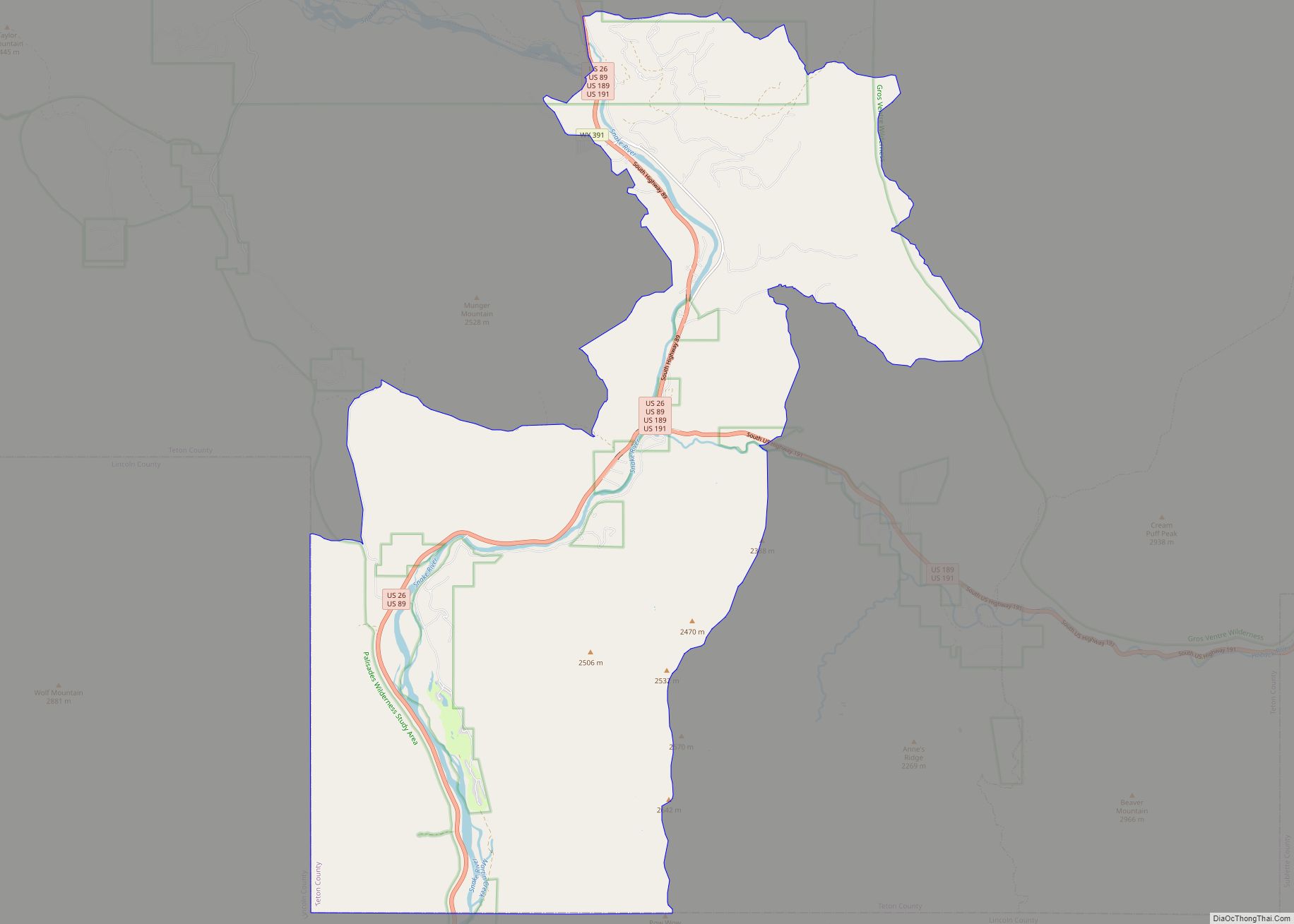 Map of Hoback CDP