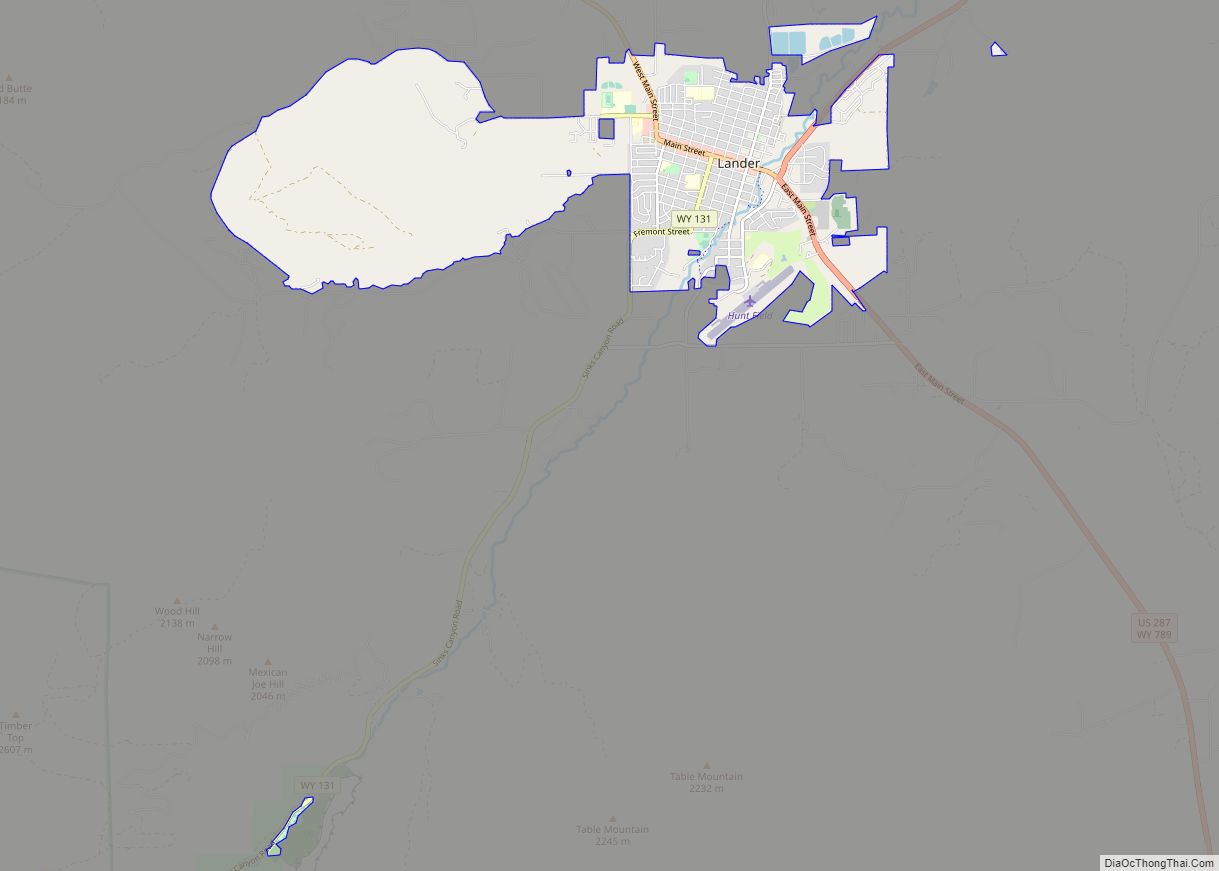 Map of Lander city
