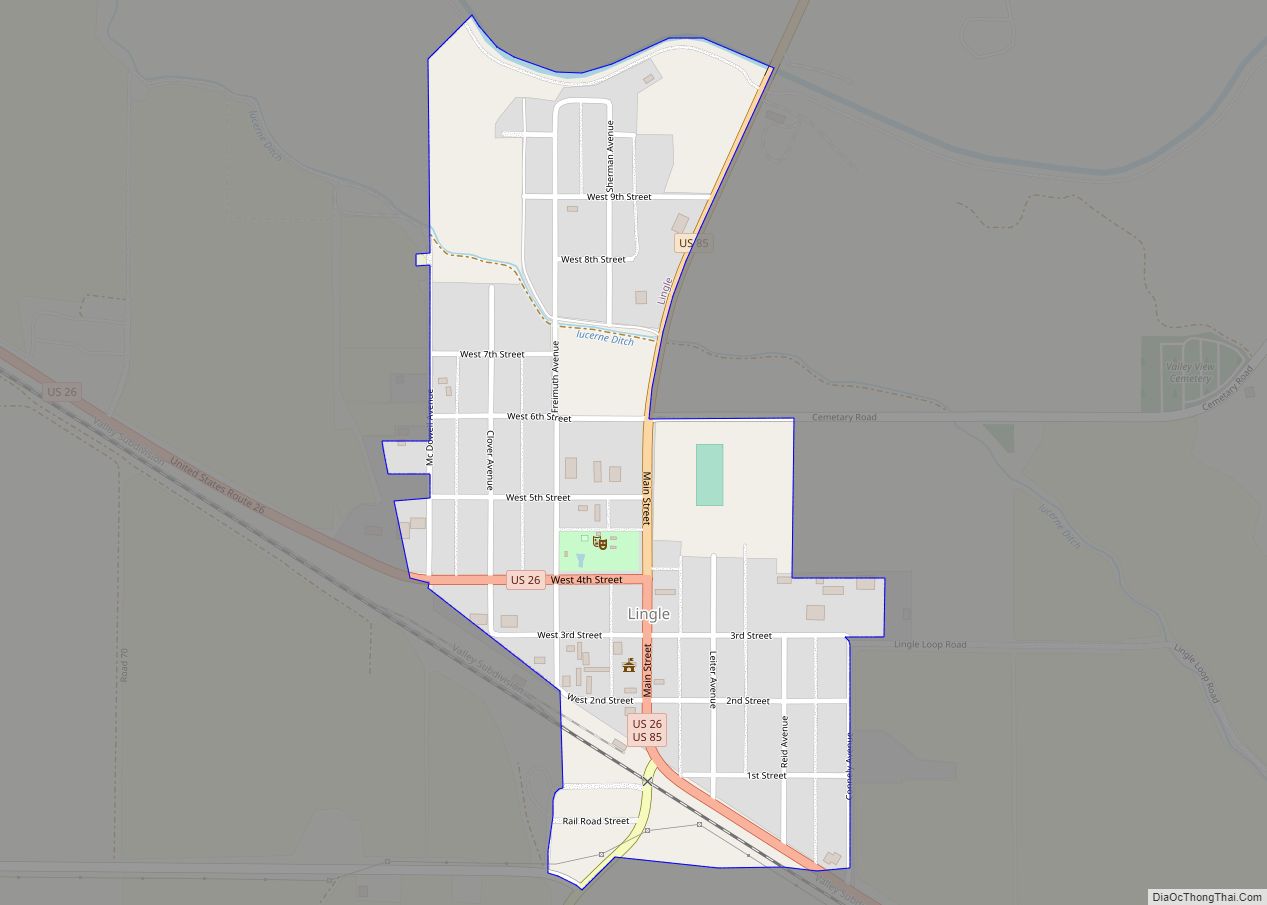 Map of Lingle town