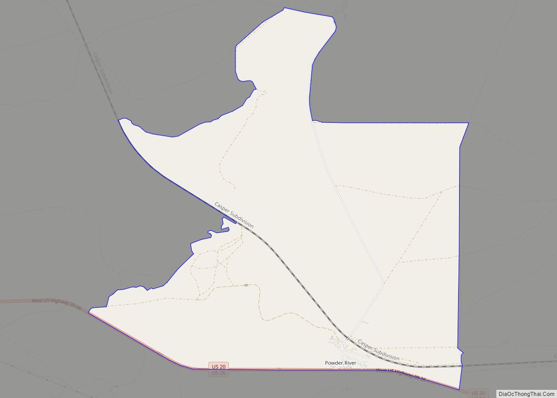 Map of Powder River CDP