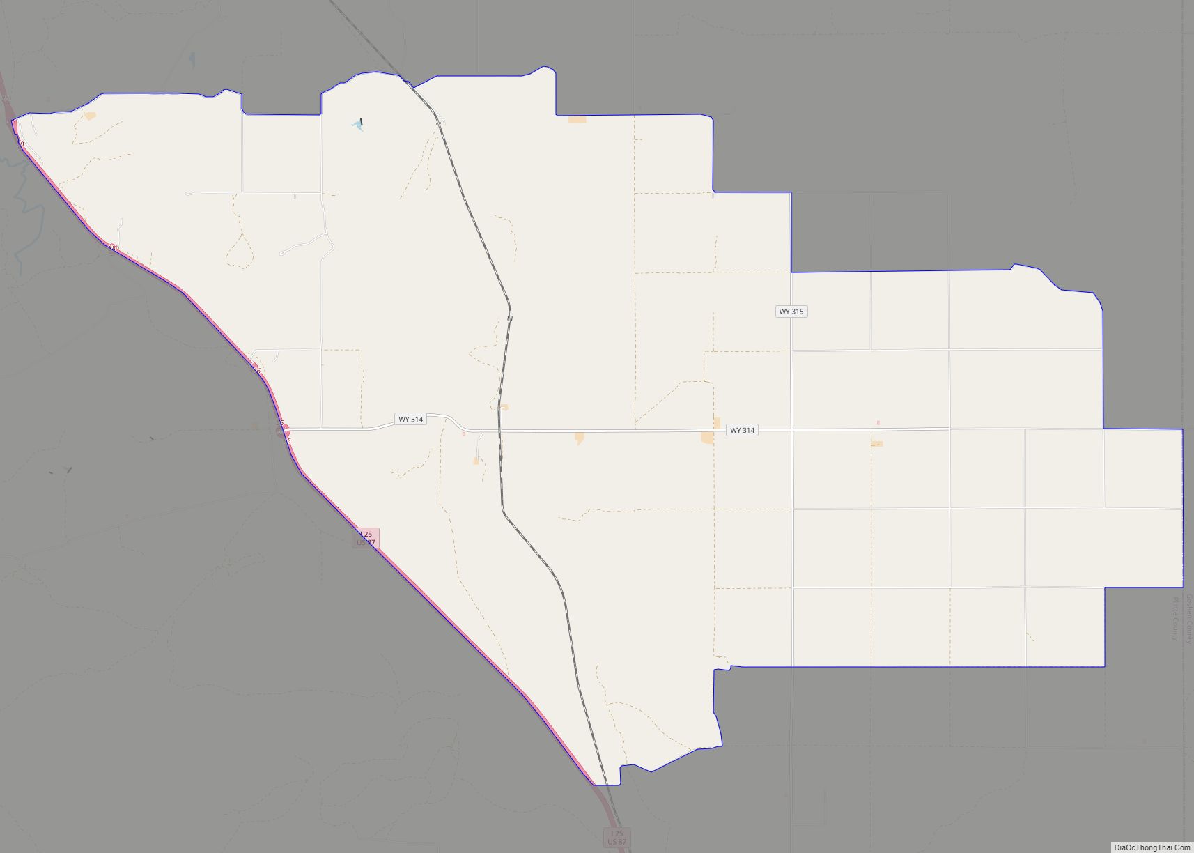 Map of Slater CDP, Wyoming