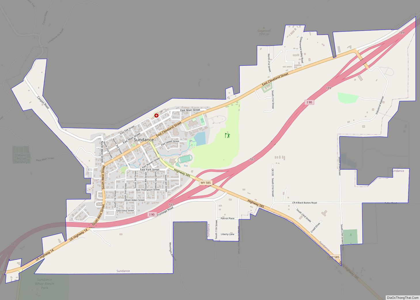 Map of Sundance town